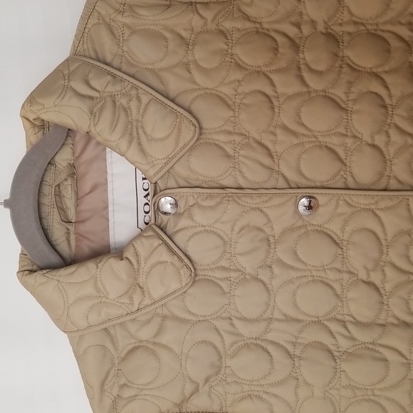 Coach Monogram Jacket Color: Tan Sz:S - Picture 4 of 10
